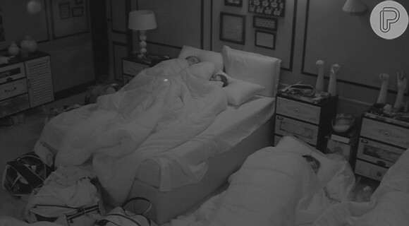 Fernando e Amanda dormiram juntos na segunda noite do 'BBB15'