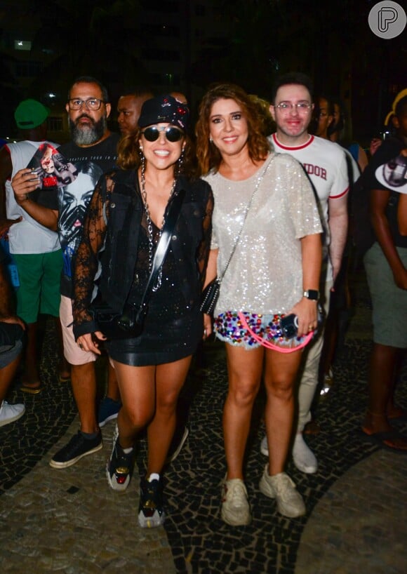 Daniela Mercury e Malu Verçosa posaram com looks opostos para curtir show de Madonna no Rio de Janeiro 