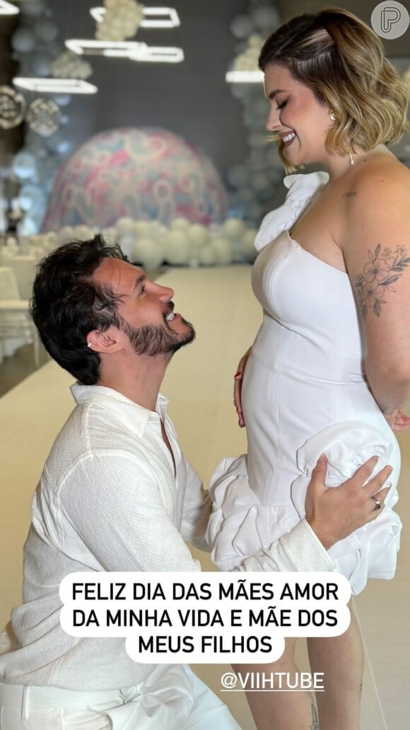 Em pleno Dia das Mães, Viih Tube e Eliezer descobriram o sexo do bebê que estão esperando