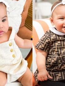 Bebê grifada! 7 vezes que Mavie, filha de Neymar e Bruna Biancardi, usou looks de grifes aos 7 meses de vida