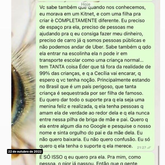 Karoline Lima mostrou novos prints de conversas com Éder Militão e expôs o jogador