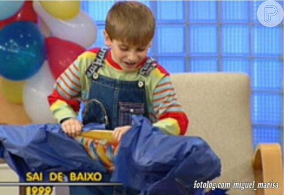 O ator-mirim já era astro de comerciais de TV quando foi selecionado para participar de 'Sai de Baixo'