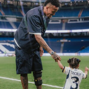 Éder Militão postou fotos com Cecília após vitória do Real Madrid na Champions League