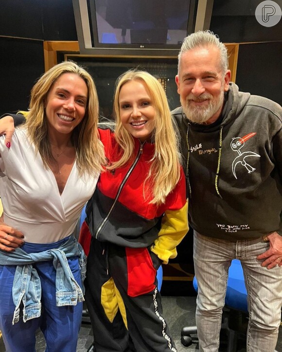 Eliana publicou foto ao lado de produtores musicais do SBT; apresentadora pode estar preparando surpresa para despedida da emissora