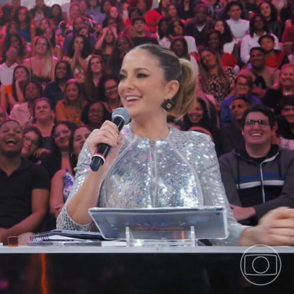 Apresentadora da Record TV, Ticiane Pinheiro participou do 'Domingão' com o marido, César Tralli