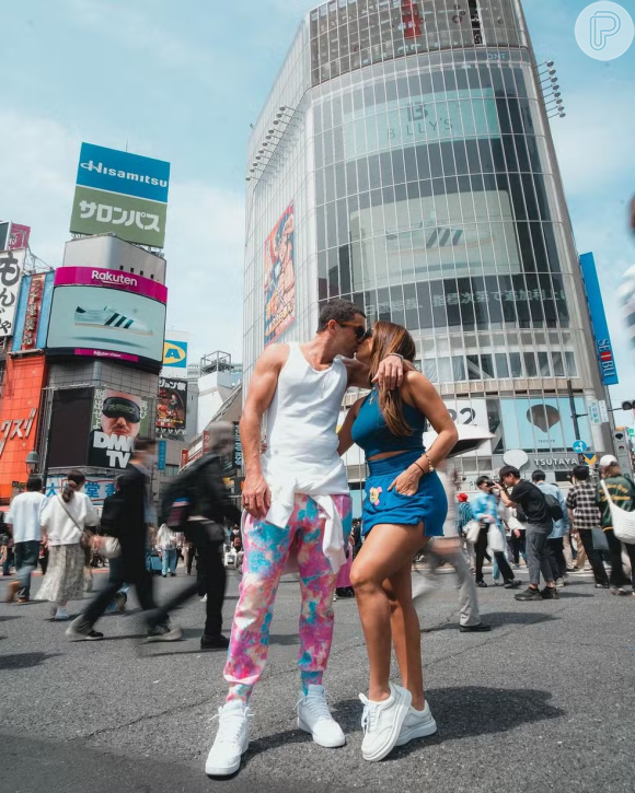 Lexa curtiu viagem ao Japão com noivo, Ricardo Vianna