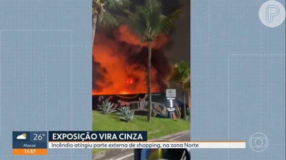 Incêndio na Casa Warner começou na madrugada de 9 de julho de 2024 e durou cerca de 3h; exposição estava montada em estacionamento do shopping Nova América