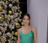 Jade Magalhães usou vestido verde no natal de 2023