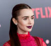 Lily Collins apostou em viasou poderoso na premiere do filme 'Okja'