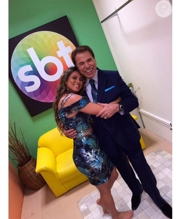 Silvio Santos encontrou com Livia Andrade após a saída dela do SBT