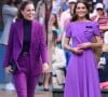 Kate Middleton tem o roxo predominante em seus looks.