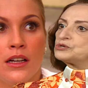 Cristina (Flavia Alessandra) humilha Debora (Ana Lúcia Torre) em Alma Gêmea