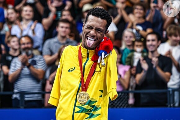 Gabriel Araújo conquistou a medalha de ouro nos 100m costas - S2 nos Jogos Paralímpicos de Paris 2024