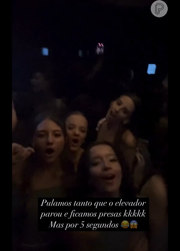 Rafaella Justus puxou coro de música ao lado da mãe, Ticiane Pinheiro, e amigas dentro de elevador após sua festa de 15 anos