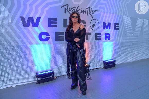 Rock in Rio 2024: Giovanna Antonelli esbanjou estilo com um look transparente com couro