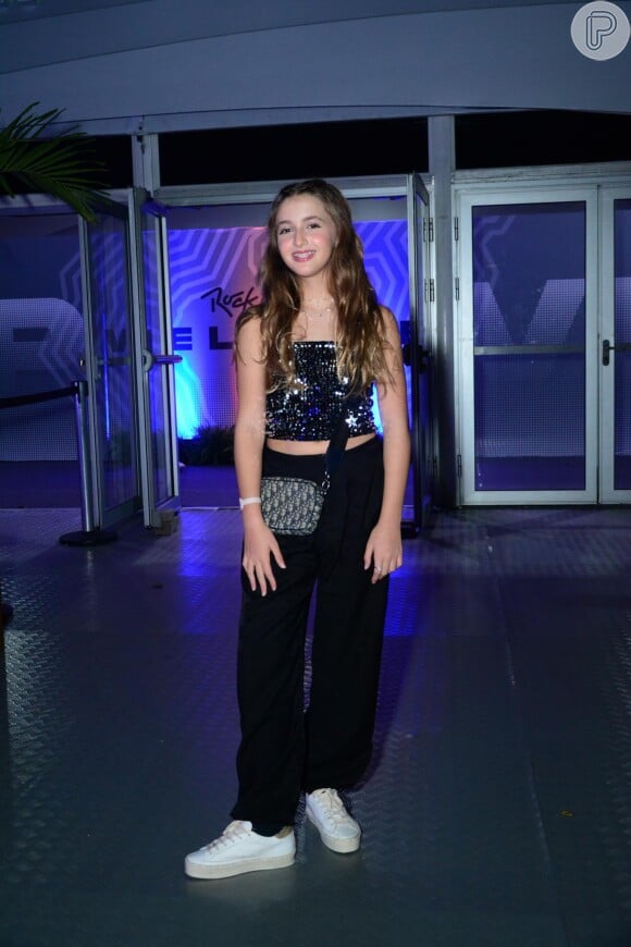 Eva, filha de Angélica e Luciano Huck, mostrou seu estilo aos 12 anos no Rock in Rio