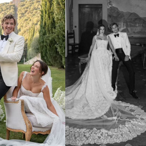 Vestido de noiva com decote quadrado e renda: Millie Bobby Brown mostra fotos inéditas do look de casamento com filho de Bon Jovi. Veja!