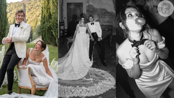 Vestido de noiva com decote quadrado e renda: Millie Bobby Brown mostra fotos inéditas do look de casamento com filho de Bon Jovi. Veja!