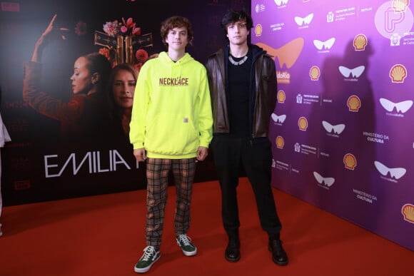 O casal Fernando Grostein e Fernando Siqueira também foram ao Festival do Rio