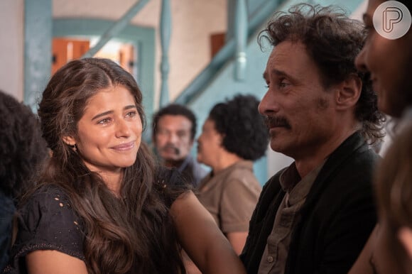 Isadora Cruz e Enrique Díaz na novela Mar do Sertão. Juntos, terão nova parceria em Volta por Cima