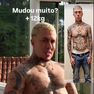 MC Daniel já havia mostrado seu antes e depois nos útlimos dias, quando disse ter ganhado 12 kg