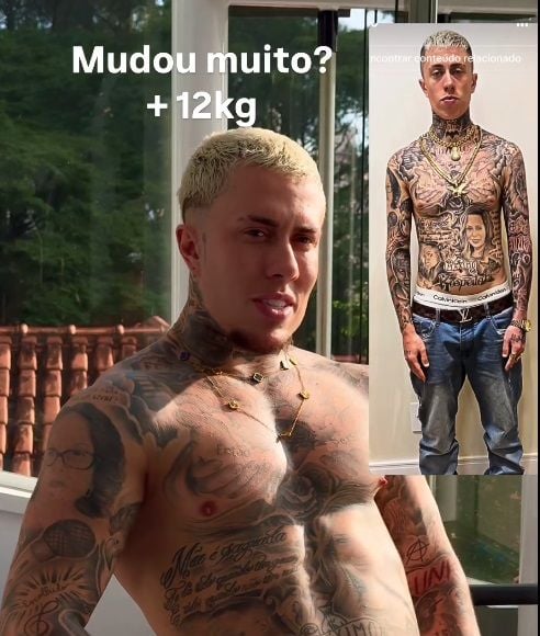 MC Daniel já havia mostrado seu antes e depois nos útlimos dias, quando disse ter ganhado 12 kg