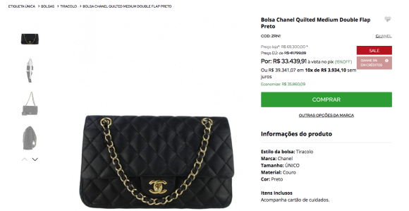 Bolsa de Rafa Justus é da marca Chanel. Nova, custa cerca de R$ 70 mil, e usada R$ 33 mil