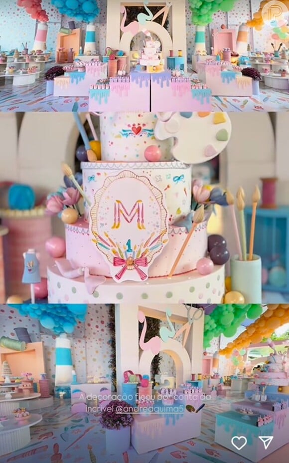 Detalhes do bolo de aniversário de Mavie, filha de Neymar Bruna Biancardi