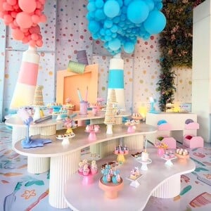 A decoração luxuosa do anbiversário de 1 anos de Mavie