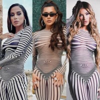 Em 2018, esse vestido com ilusão de ótica selou a paz de Kim Kardashian com famoso design e hoje é queridinho das celebs