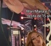 Maria Victoria posou com a tia Mari Maria em sua festa de 15 anos em 15 de novembro de 2024