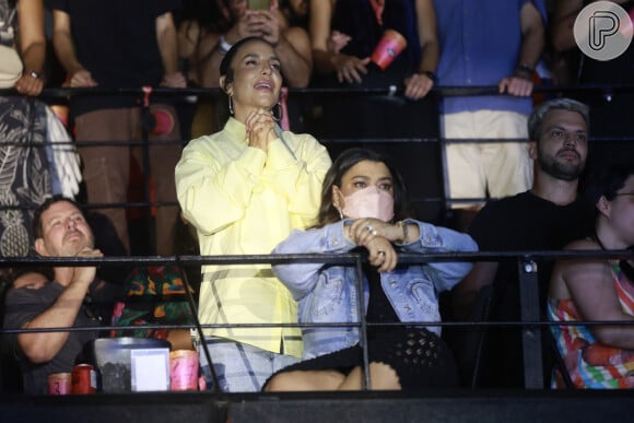 Preta Gil e Ivete Sangalo foram fotografadas em show de Liniker nesta segunda-feira (2)