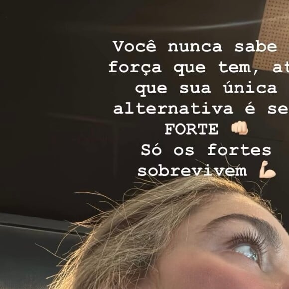 Fabíola de Andrade apareceu em uma academia, com direito a frase reflexiva: 'Você nunca sabe a força que tem até que sua única alternativa é ser forte'