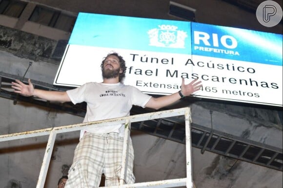 João Velho participa da reinauguração do Túneo Acústico, que passou a se chamar Rafael Mascarenhas, em homenagem ao irmão, em 10 de abril de 2013