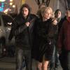 Sharon Stone e Martin Mica se protegem do frio