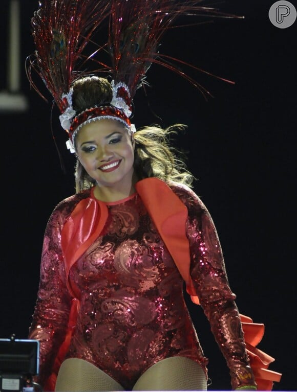 Gaby Amarantos se apresentou no trio de Daniela Mercury no Carnaval de Salvador deste ano