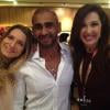 Letícia Spiller, o figurinista da TV Globo Raphael Brick e Claudia Raia posam para foto