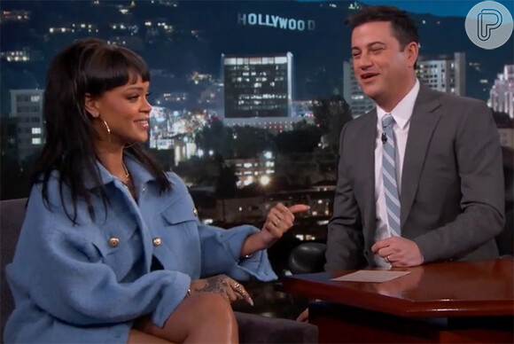 Rihanna ainda comentou sobre o seu novo álbum durante o programa 'Jimmy Kimmel Live!': 'Eu quero que o disco seja lançado tipo... Agora! Eu mal posso esperar para que isso aconteça'