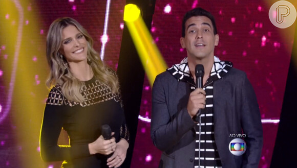 Fernanda Lima ganhou a companhia de André Marques na apresentação da nova temporada do 'SuperStar'
