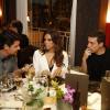 Felipe Solari, Mariana Rios e Di Ferrero botaram os papos em dia durante jantar no Festival de Cannes