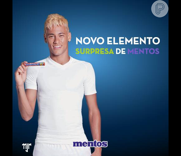 Neymar é o novo garoto-propaganda da Mentos, seu 12º patrocinador, em 27 de maio de 2013