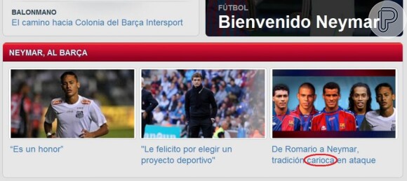 Site oficial do Barcelona cmete gafe ao chamar Neymar de carioca