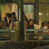 Thiaguinho e Fernanda Souza trocam beijos após jantar em restaurante no Rio, nesta sexta-feira, 12 de junho de 2015