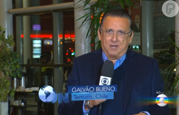 Galvão Bueno falou sobre a pane durante voo em conversa com o jornalista William Waack, no 'Jornal Nacional' deste sábado, 13 de junho de 2015