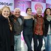 O elenco de 'Sai de Baixo' posa junto em entrevista coletiva sobre o programa