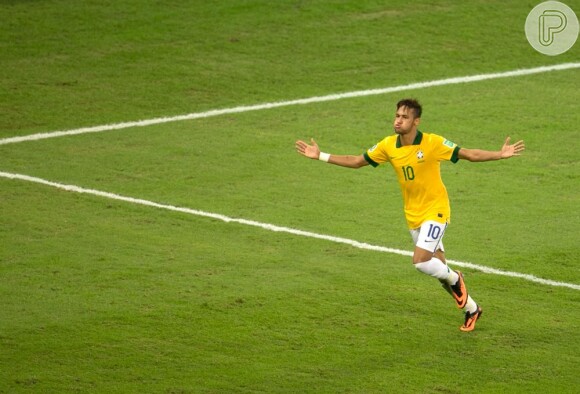 Neymar fez um gol na final da Copa dsas Confederações contra a Espanha