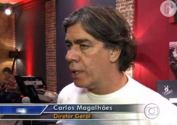 Carlos Magalhães, diretor do 'The voice Brasil', grava entrevista para o 'Vídeo show'