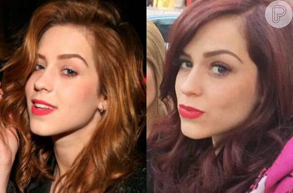 Sophia Abrahão adotou o visual cabelos vermelhos