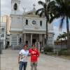 Com o pai, João Vitti, Rafael conheceu a Basílica Santuário de Nazaré, em Belém