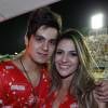 O casal acompanhou o primeiro dia de desfiles do grupo especial do Rio de Janeiro, no camarote da Brahma, em fevereiro de 2013
